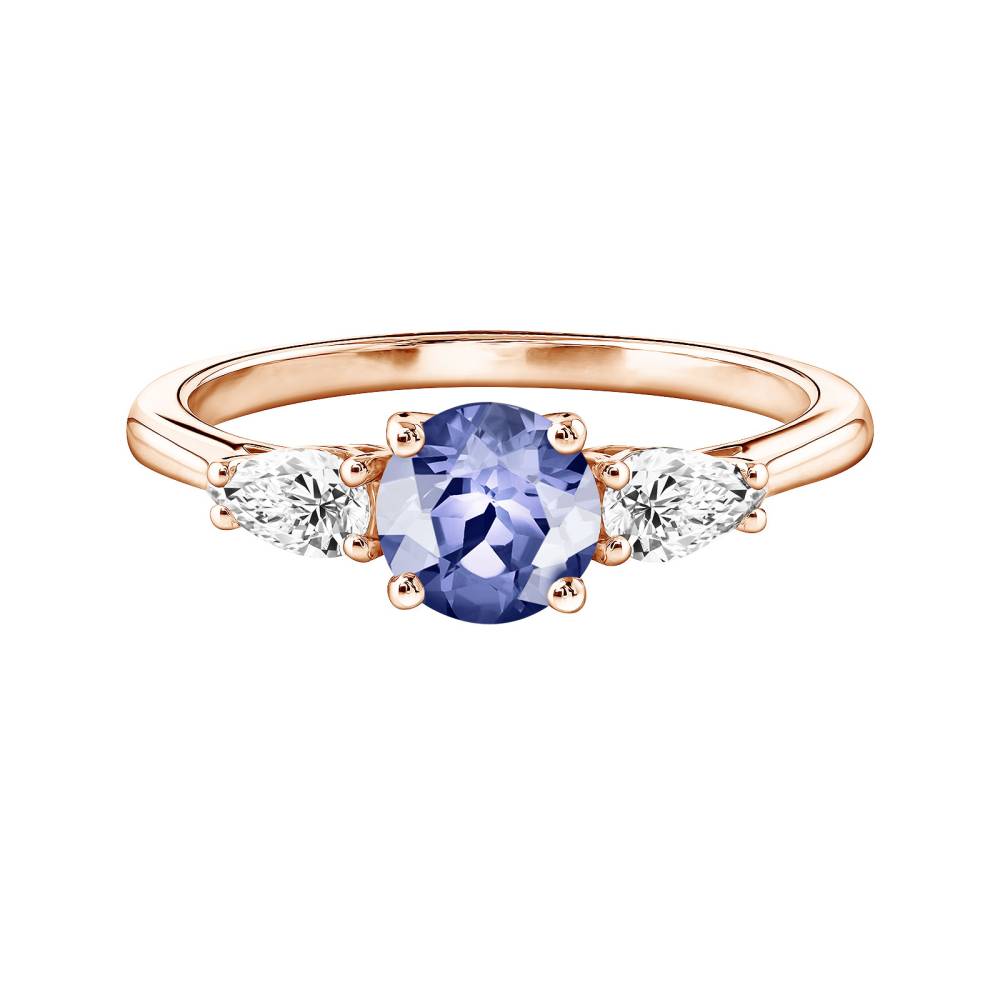 Ring Rose gold Tanzanite and diamonds Lady Duo de Poires 2