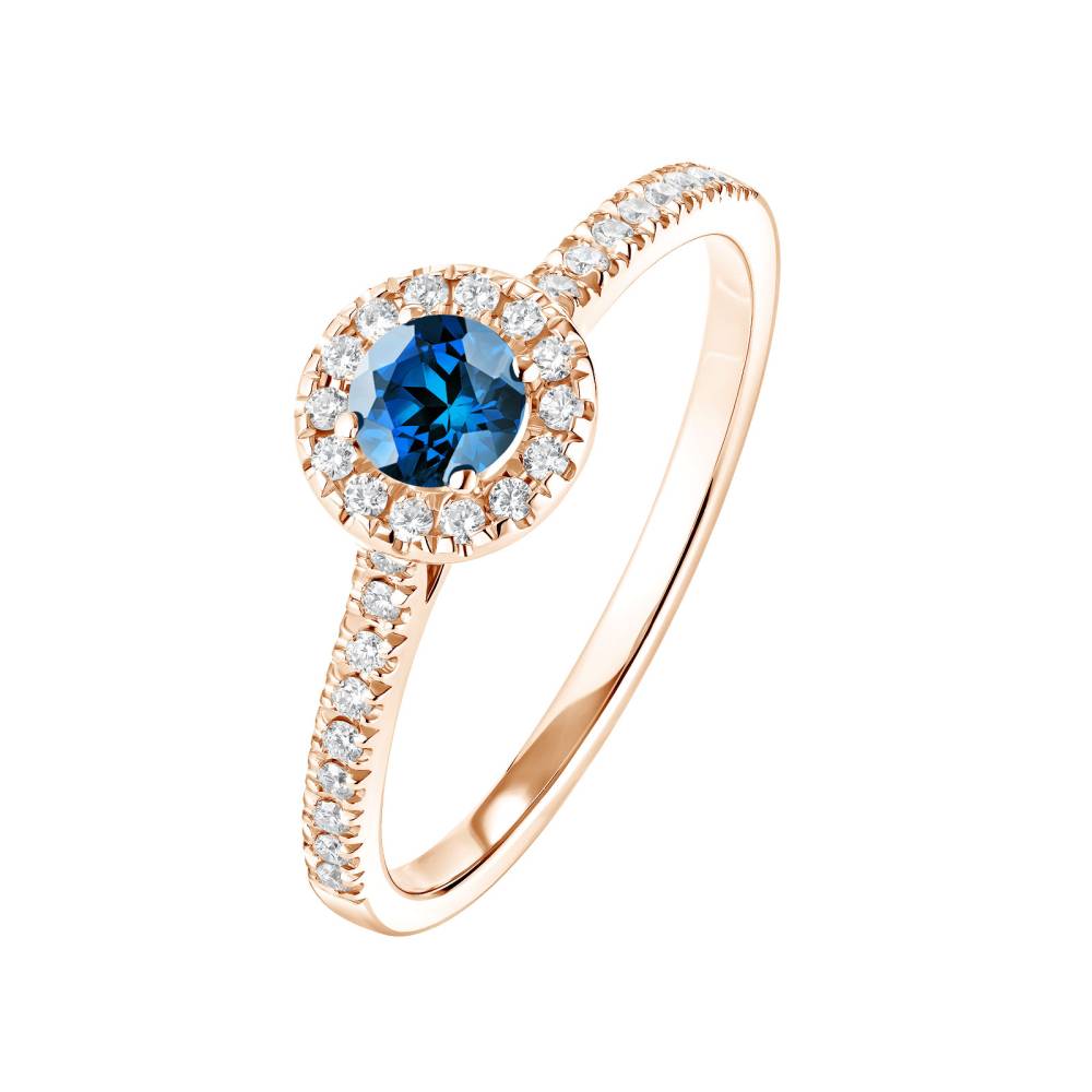 Ring Roségold Saphir und diamanten Rétromantique S Pavée 2