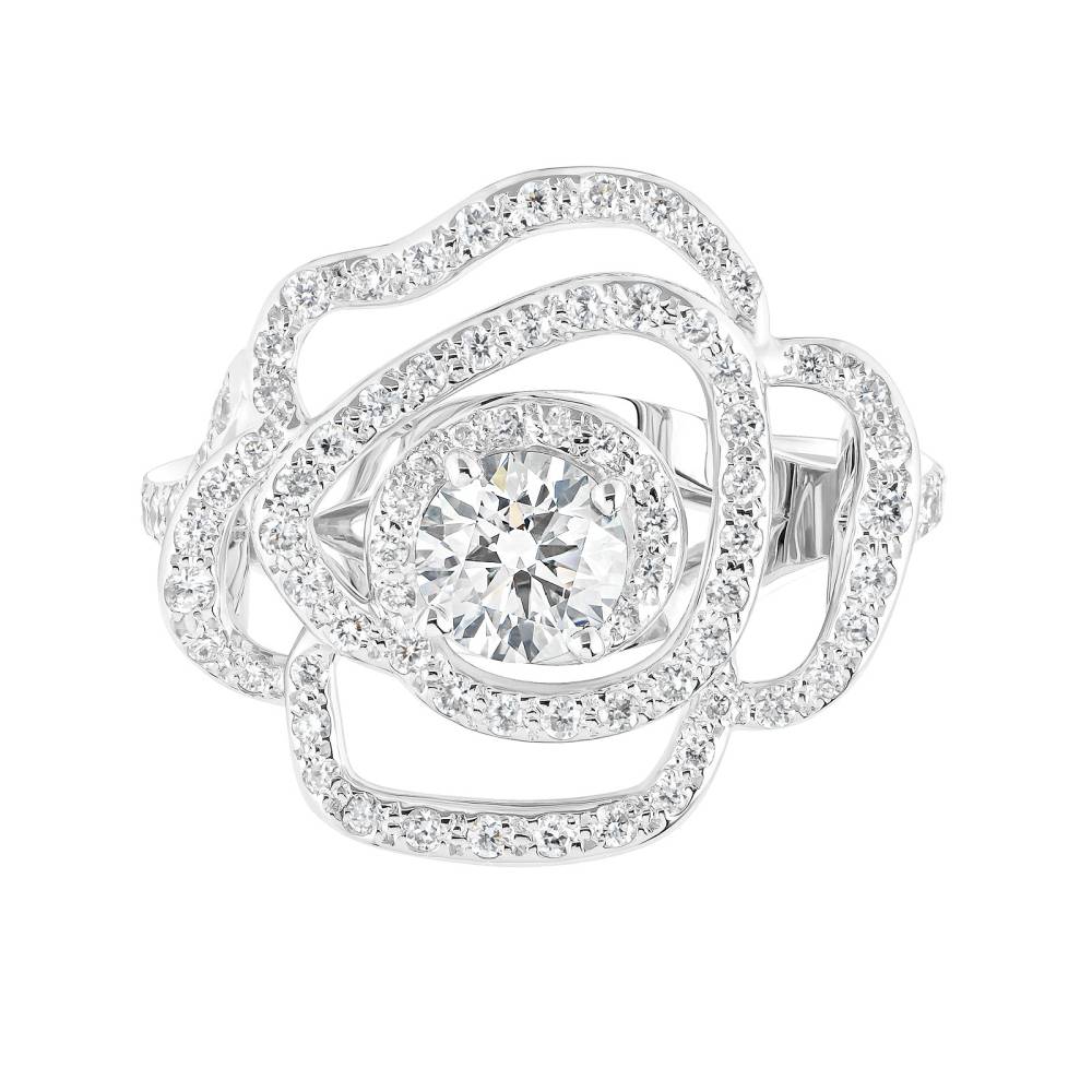 Bague Or blanc Diamant PrimaRosa Alta 2