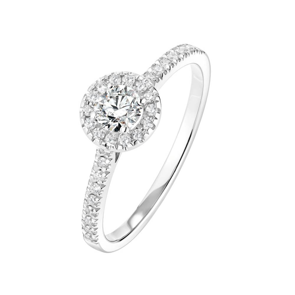 Bague Or blanc Diamant Rétromantique S Pavée 2