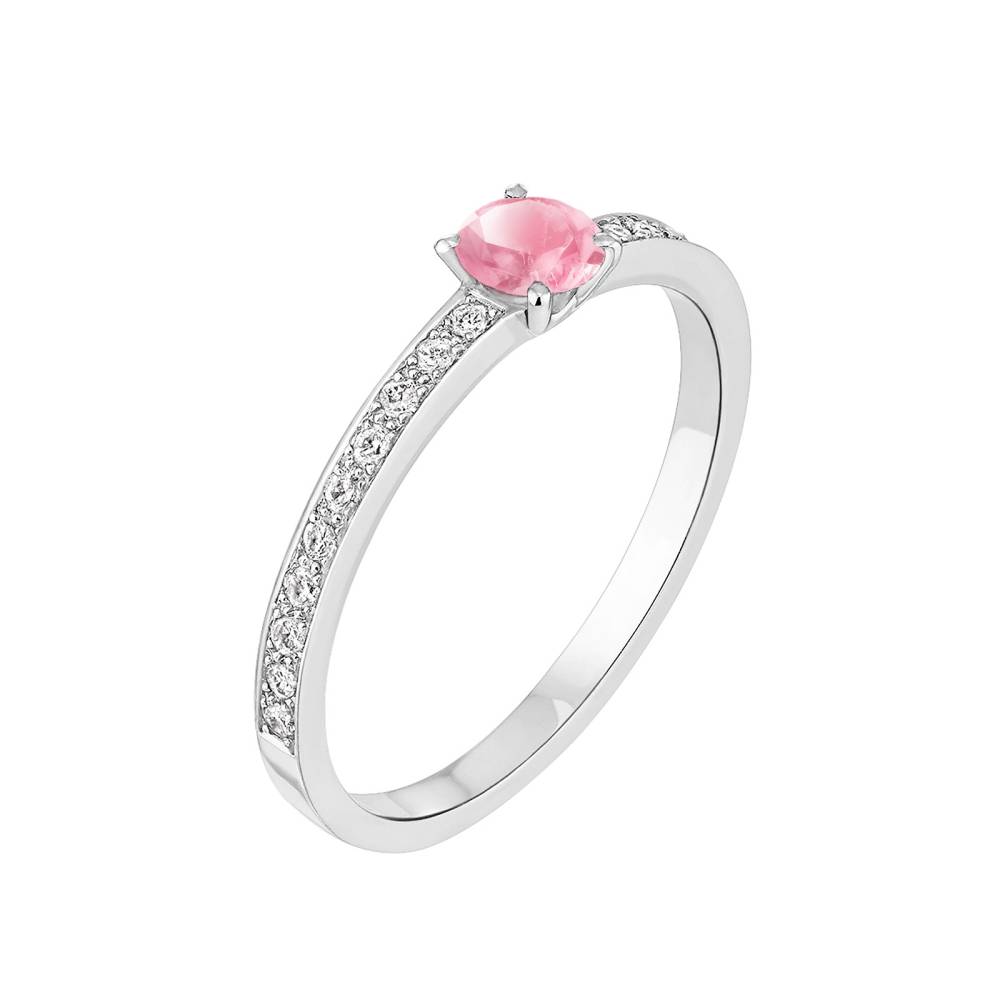 Bague Or blanc Tourmaline et diamants Milady 2