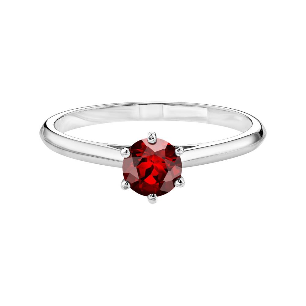 Ring Platinum Garnet Little Lady 2