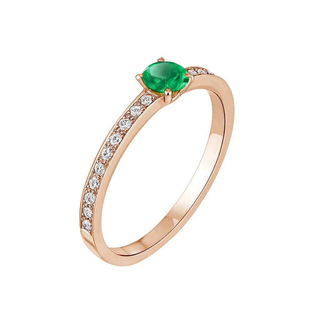 Ring Roségold Smaragd und diamanten Milady 2