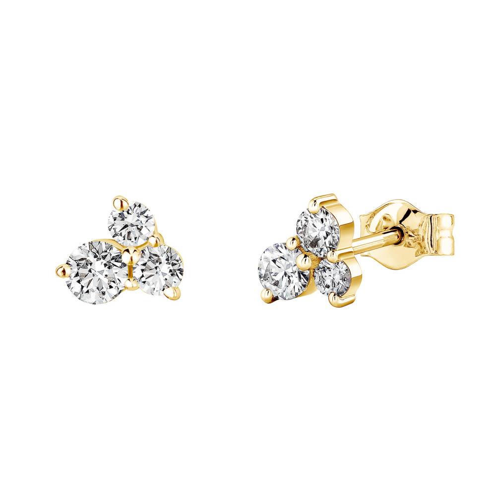 Boucles d'oreilles Or jaune Diamant Mini EverBloom 2