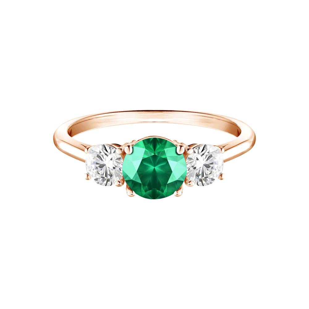 Ring Rose gold Emerald Little Lady Duo 2