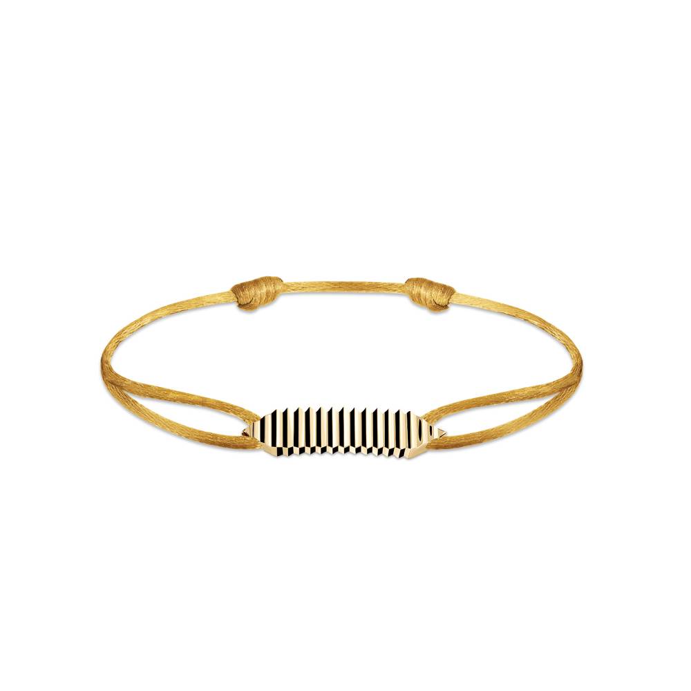 Bracelet cordon Or jaune Entaille Crans 2