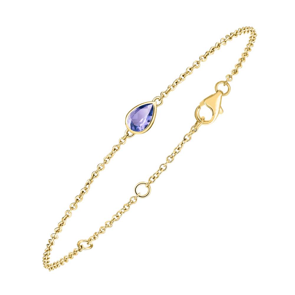 Bracelet Or jaune Tanzanite Gemmyorama 2