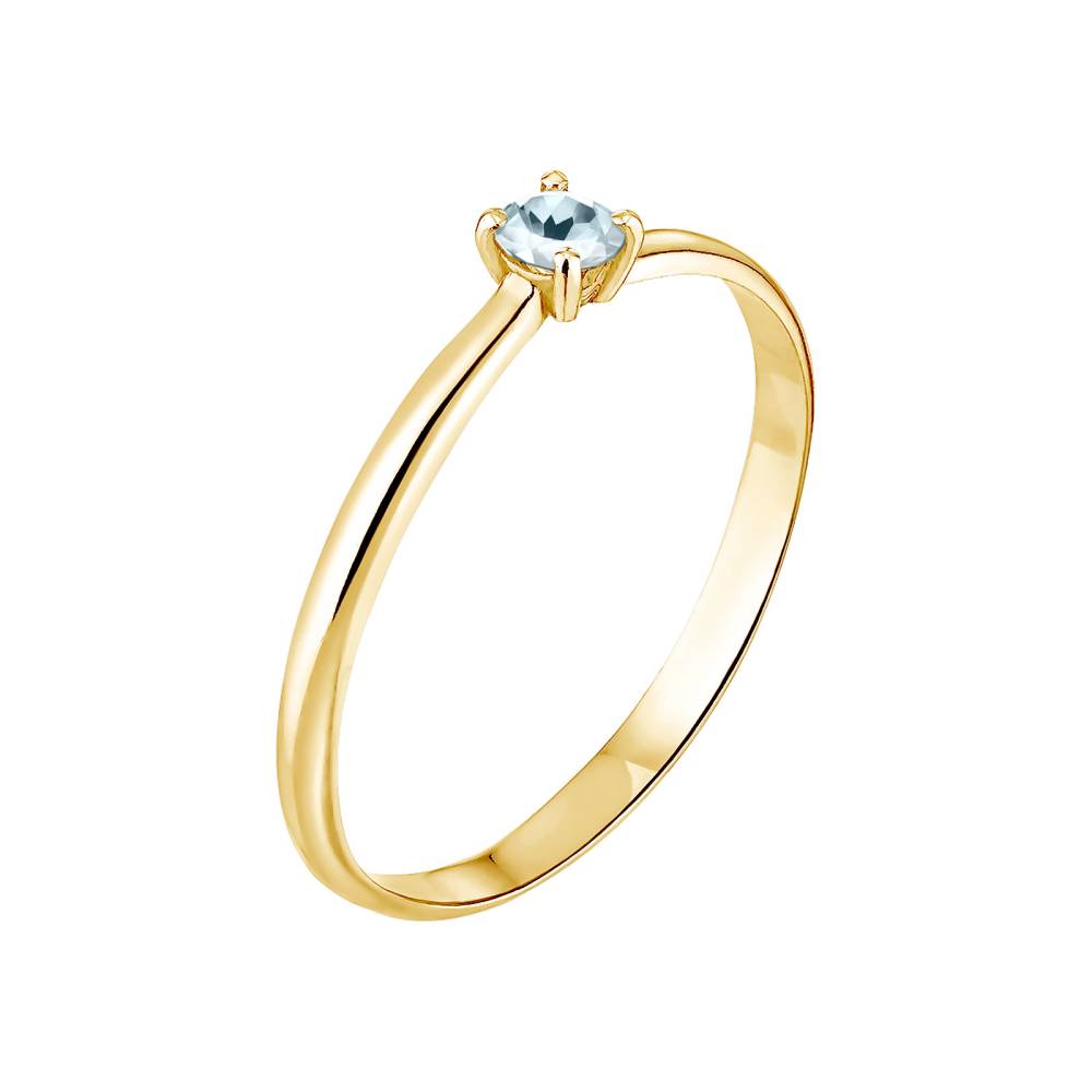 Ring Yellow gold Aquamarine Mini Lady 2