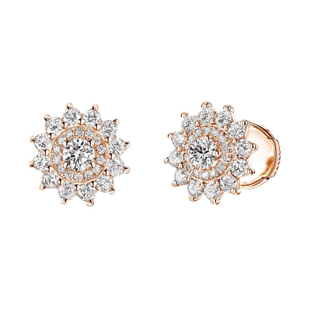 Earrings Rose gold Diamond Lefkos 2