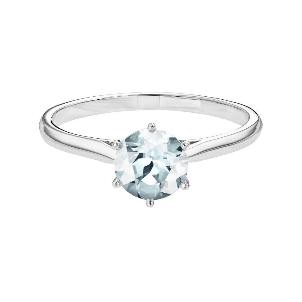 Bague Or blanc Aigue-marine Lady 2