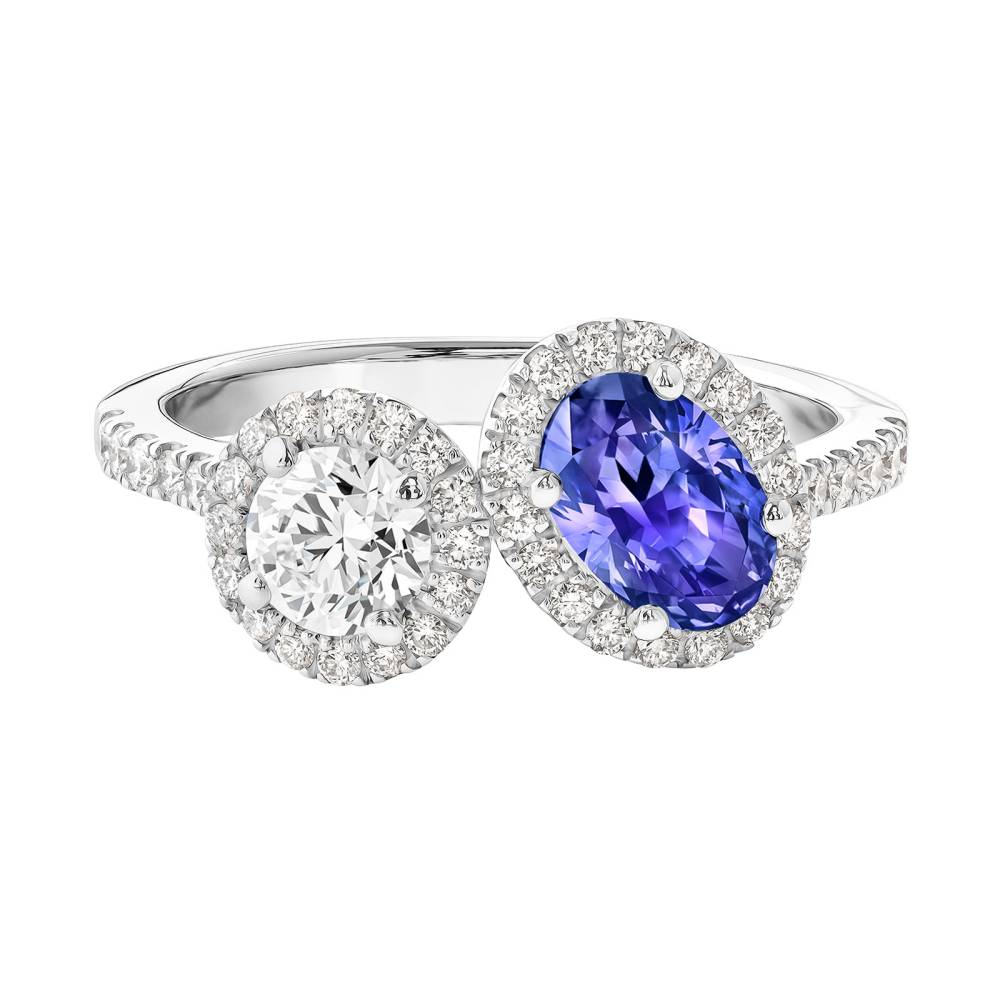 Ring Platinum Tanzanite and diamonds AlterEgo Ovale L 2