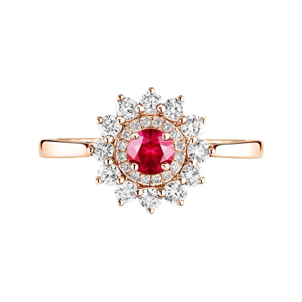 Ring Rose gold Ruby Lefkos 4 mm 2