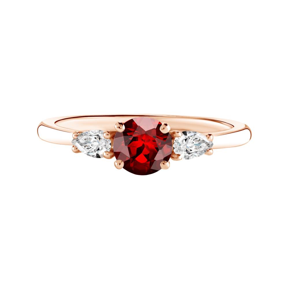 Ring Roségold Granat und diamanten Little Lady Duo de Poires 2