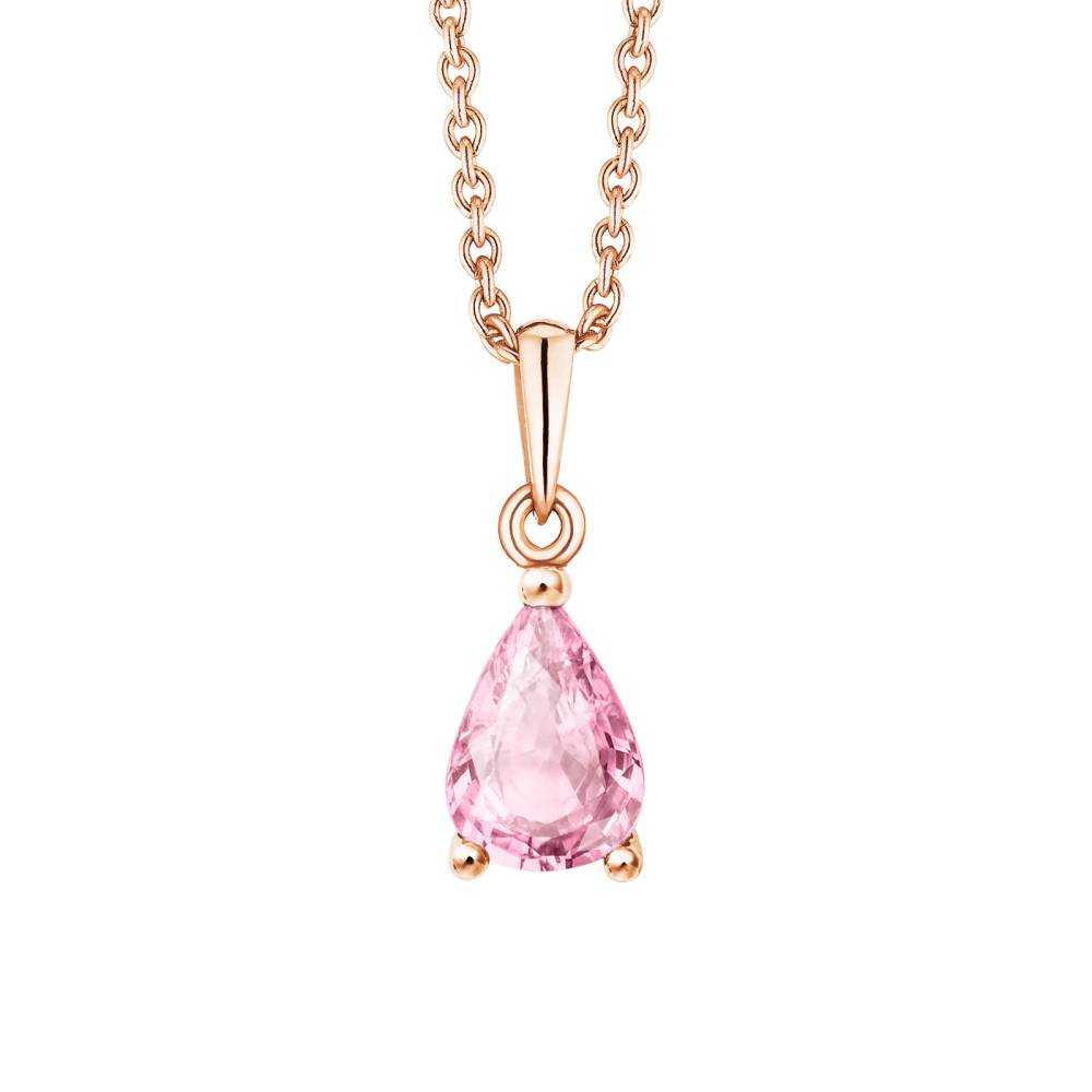 Pendant Rose gold Tourmaline Goutte 2