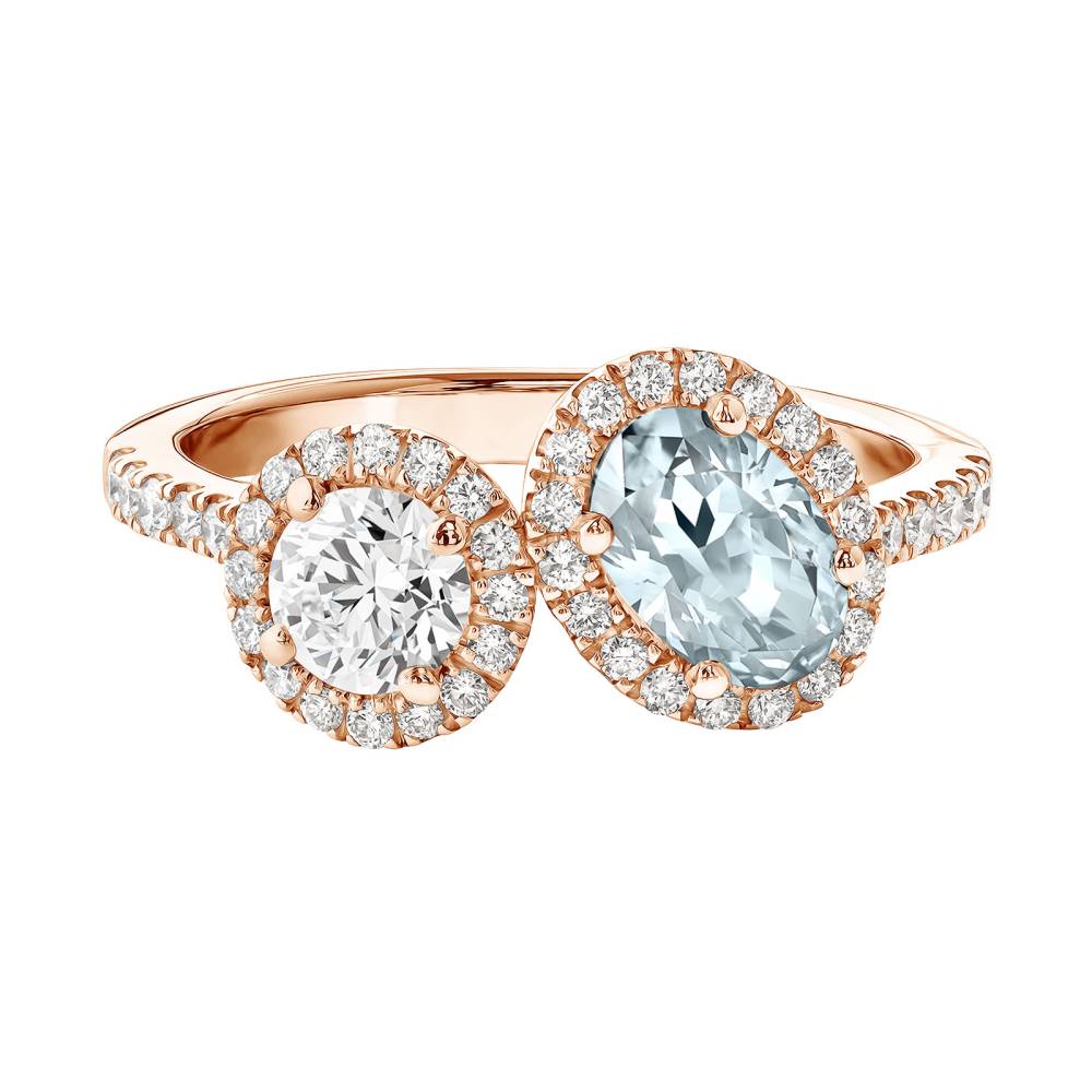 Ring Roségold Aquamarin und diamanten AlterEgo Ovale L 2