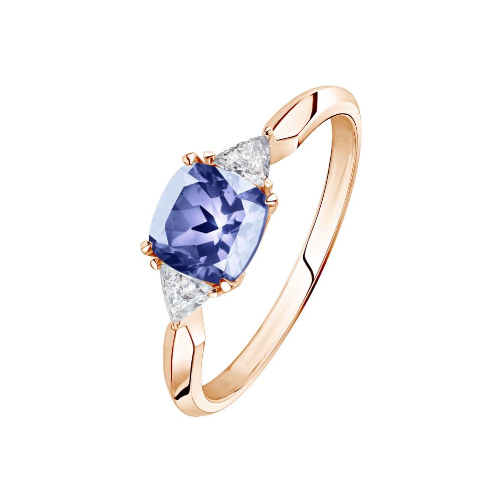 Ring Rose gold Tanzanite and diamonds Kennedy 2