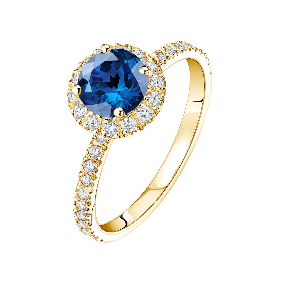 Ring Gelbgold Saphir und diamanten Rétromantique L Pavée 2