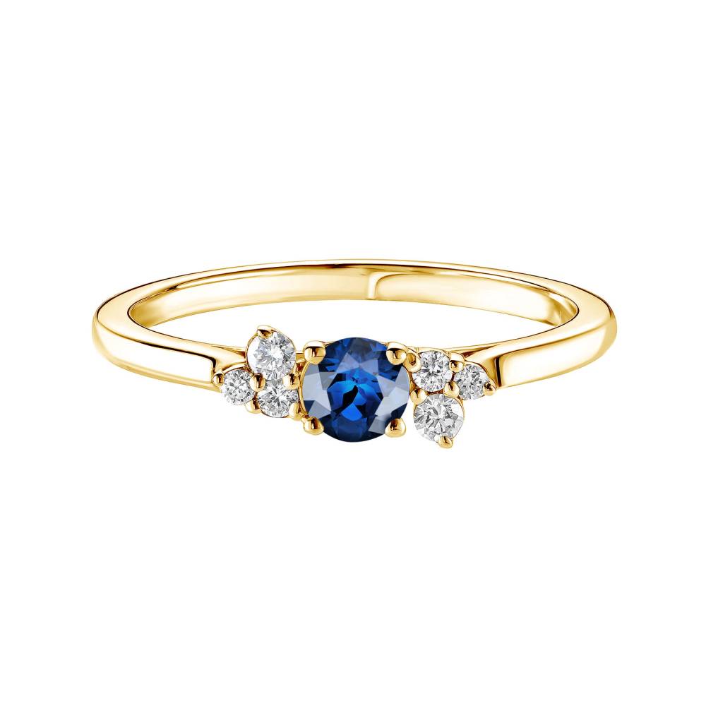 Ring Yellow gold Sapphire and diamonds Baby EverBloom 2