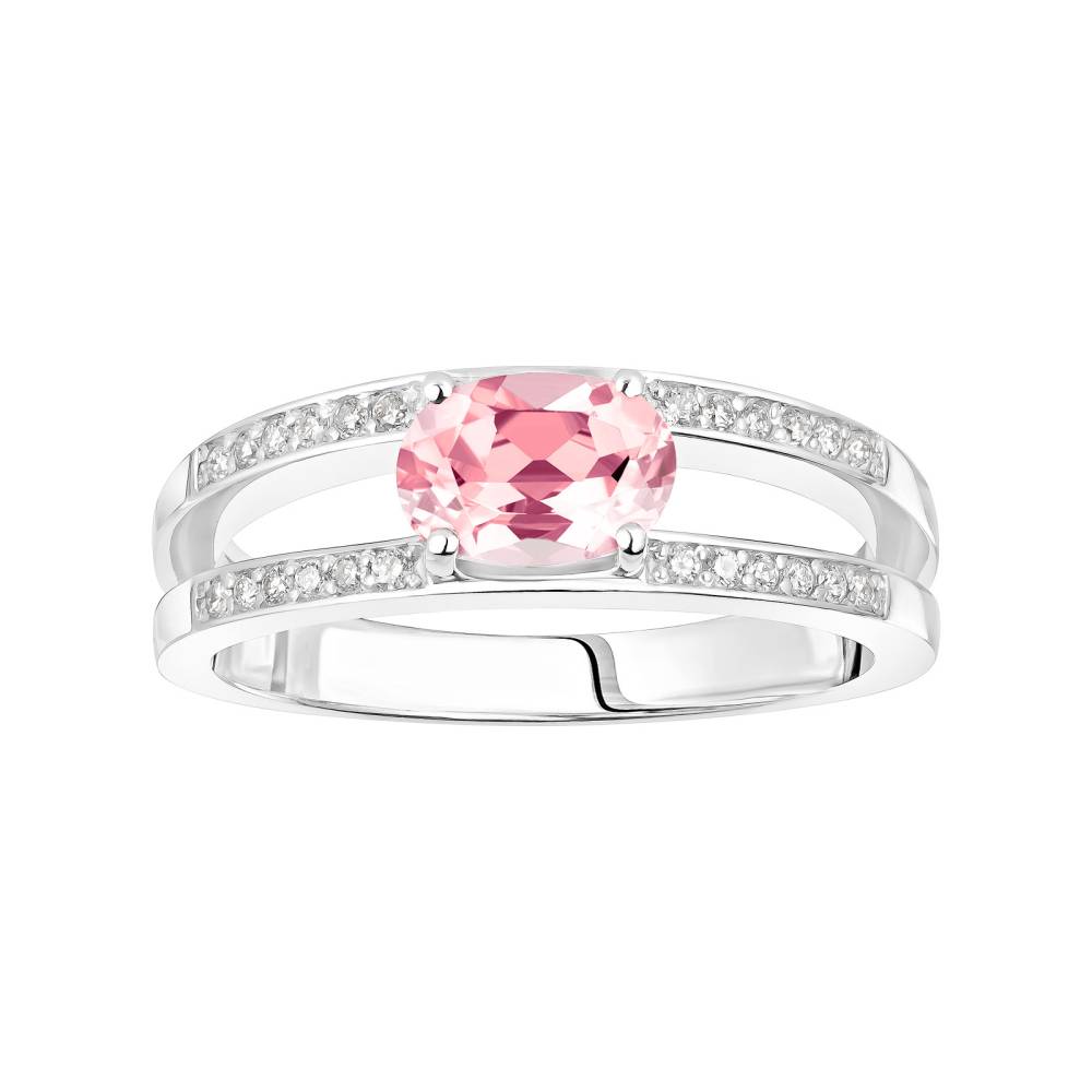 Bague Or blanc Tourmaline et diamants Cassandra 2