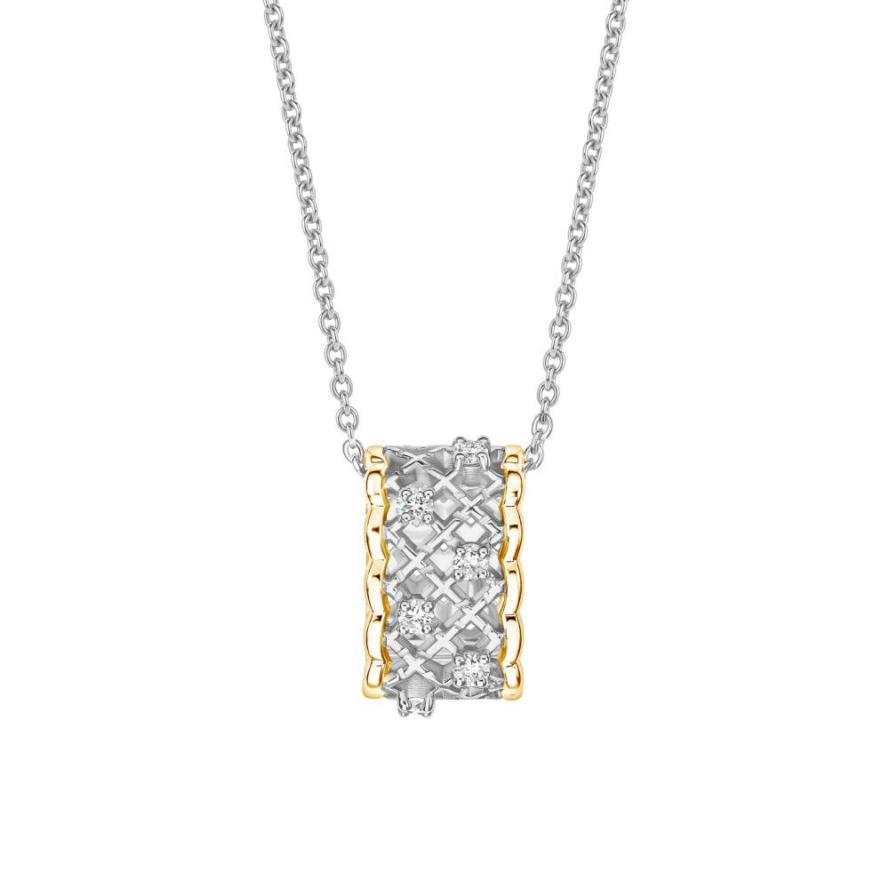 Pendant White and yellow gold Diamond RétroMilano 2