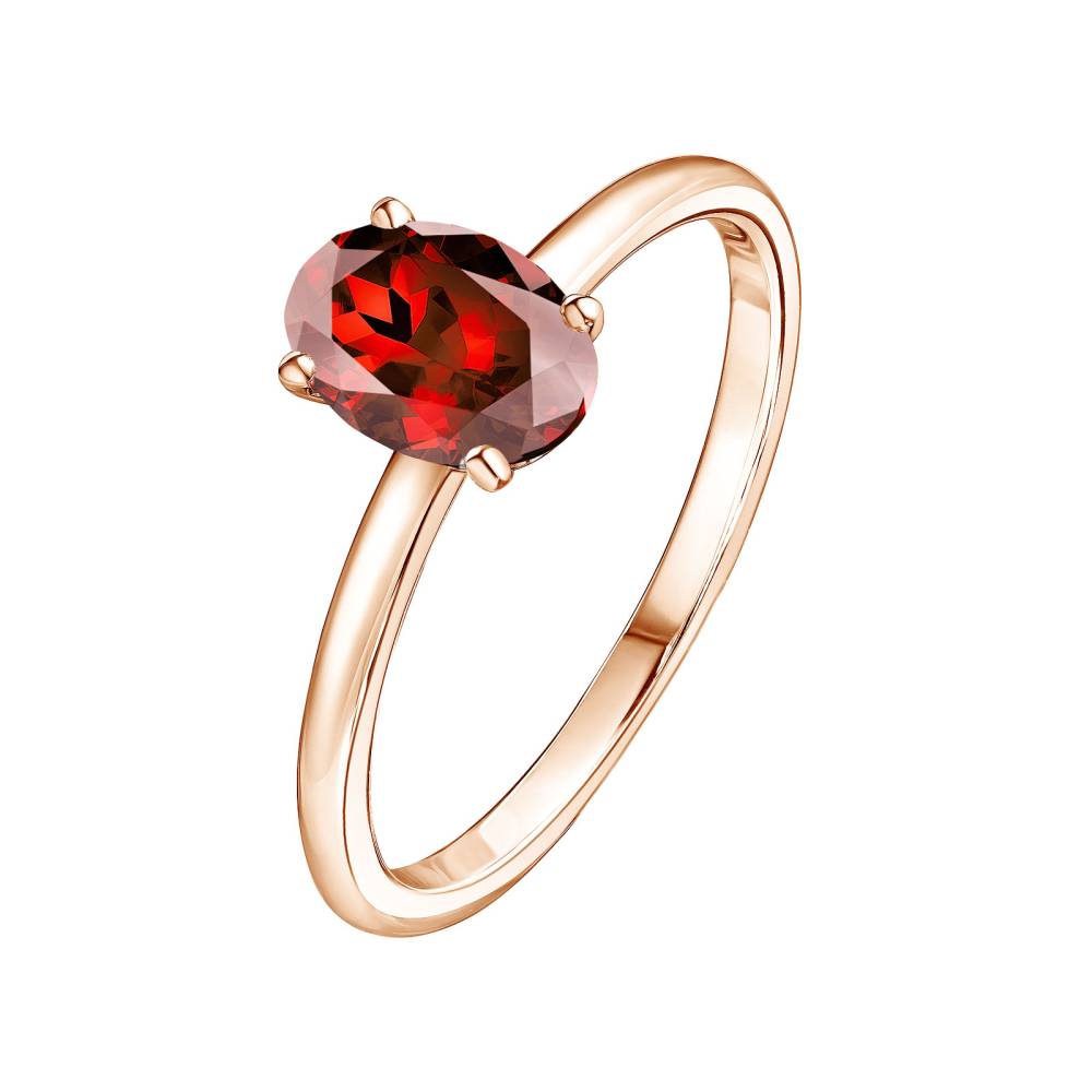 Ring Roségold Granat Lady Ovale 2