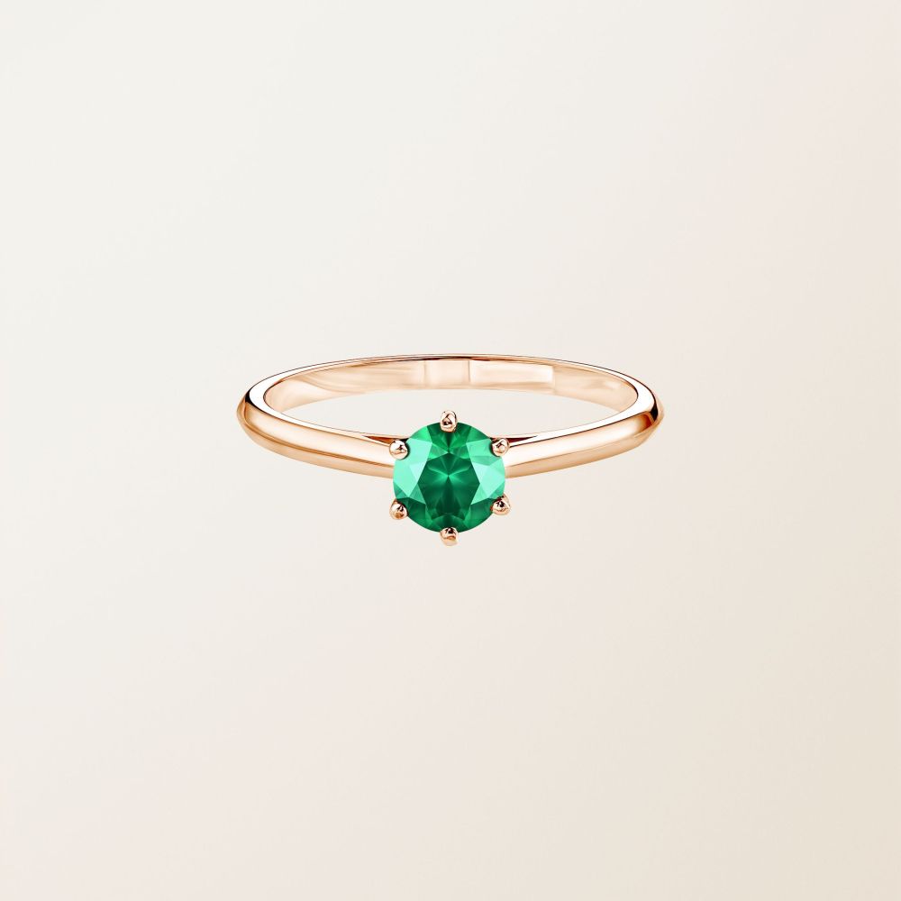 Ring Rose gold Emerald Little Lady 2