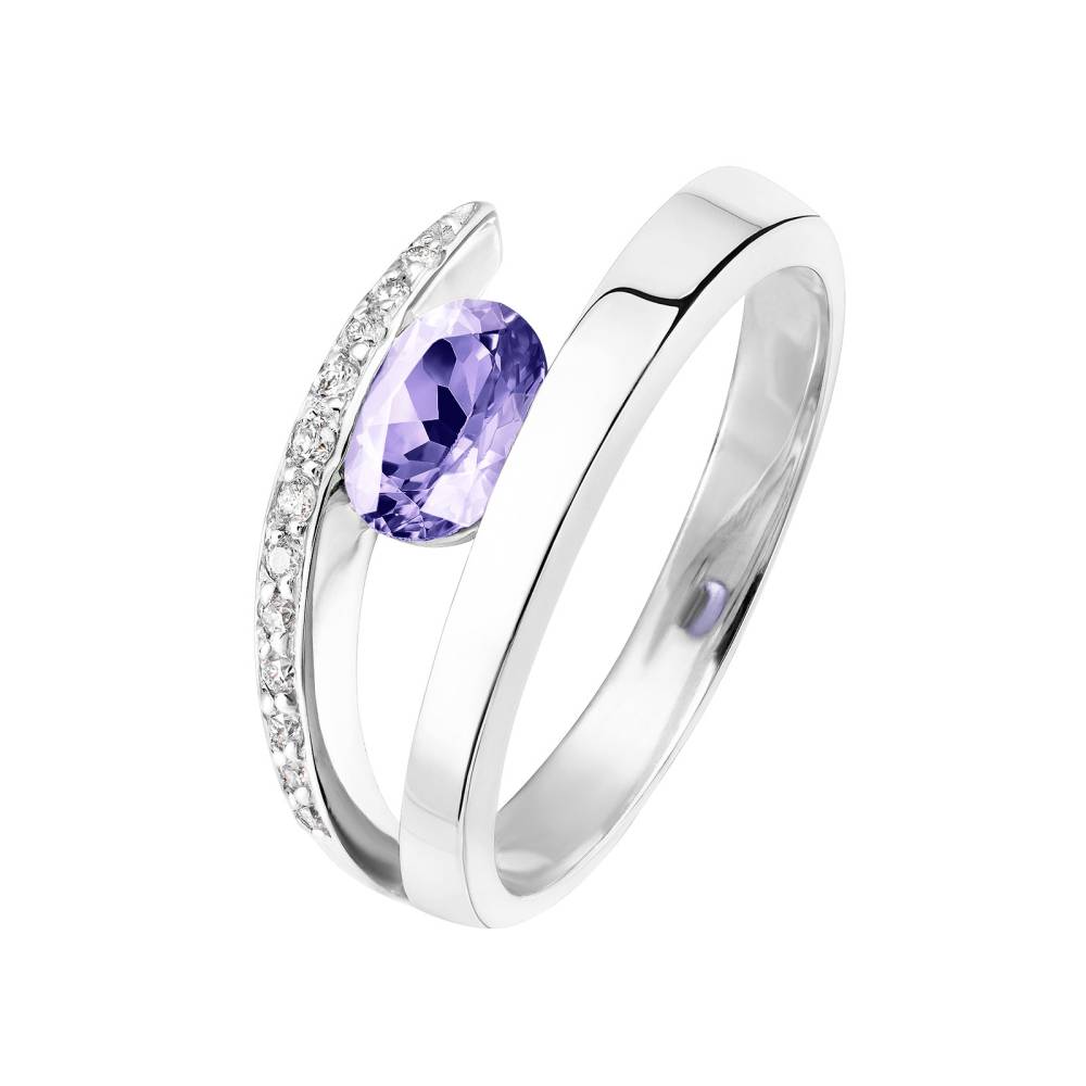 Ring Platinum Tanzanite and diamonds Ananta 2