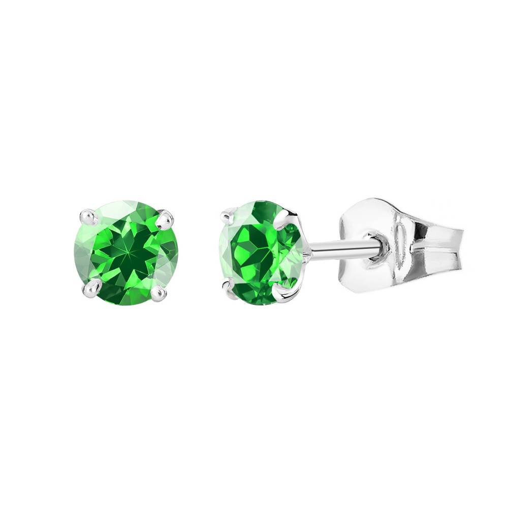 Boucles d'oreilles Or blanc Tsavorite Lady XL 2