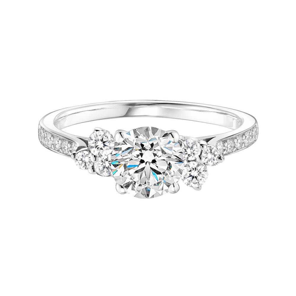 Ring Platinum Diamond Baby EverBloom 6 mm Pavée 2