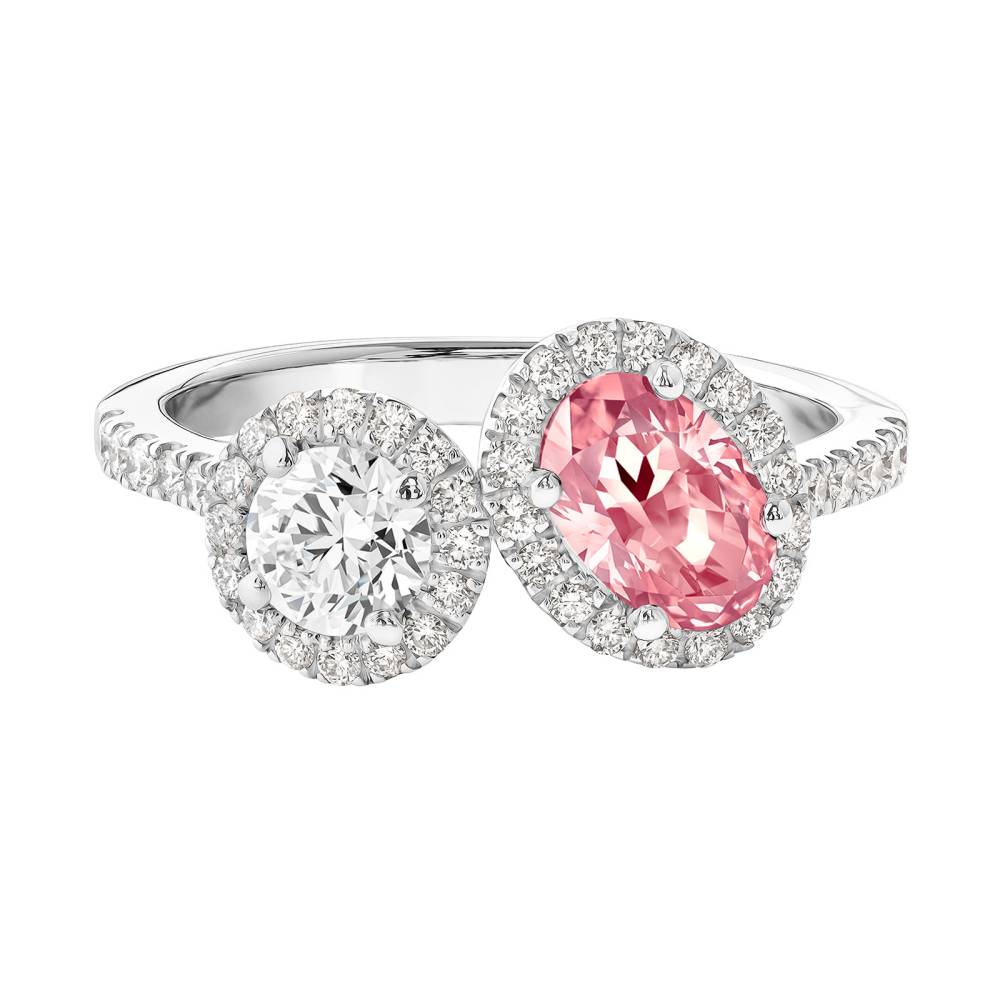 Bague Or blanc Tourmaline et diamants AlterEgo Ovale L 2