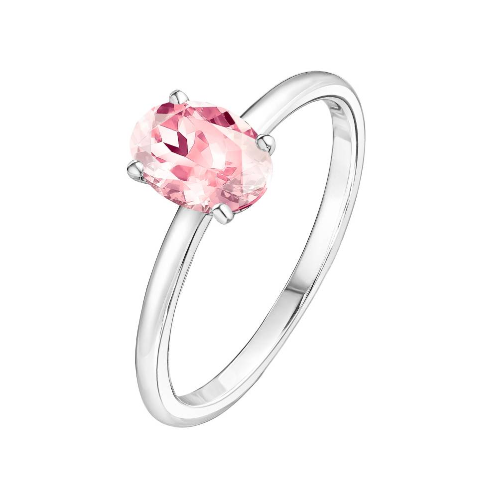 Bague Or blanc Tourmaline Lady Ovale 2