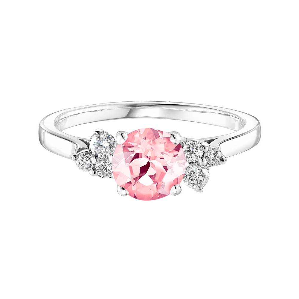 Bague Platine Tourmaline et diamants Baby EverBloom 6 mm 2