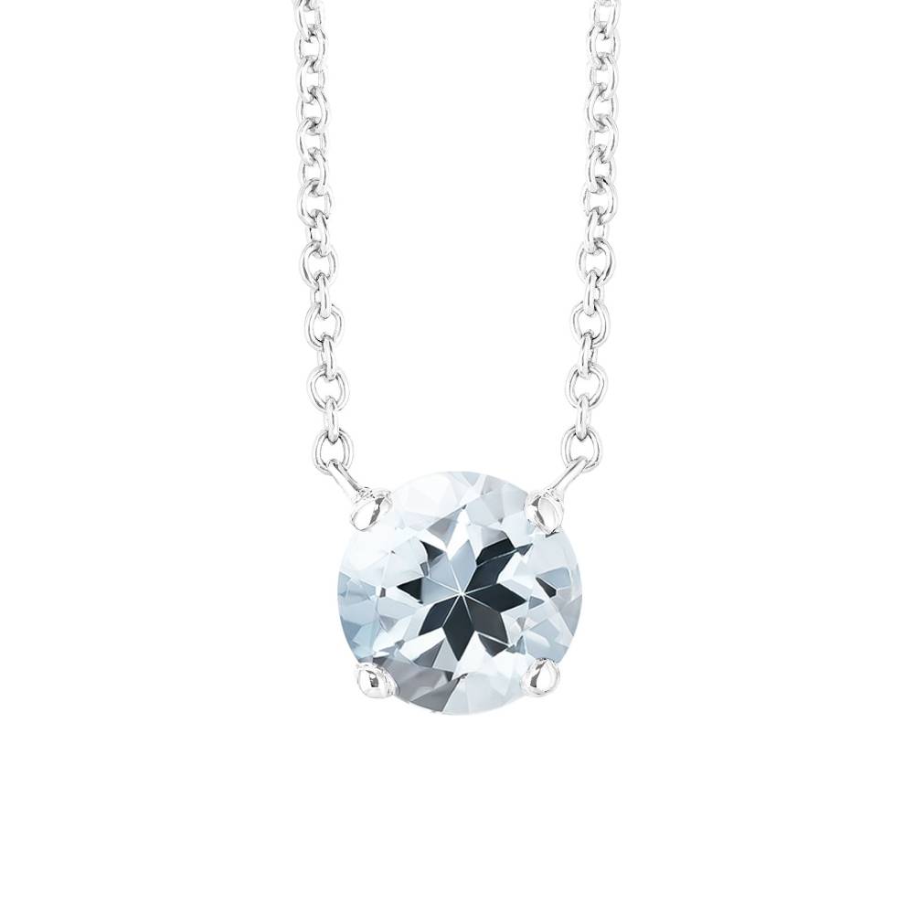 Pendant White gold Aquamarine Lady XXL 2