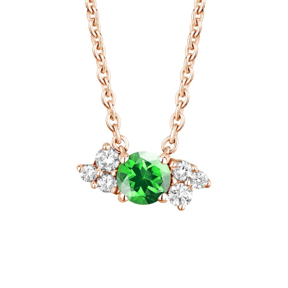 Pendant Rose gold Tsavorite and diamonds Baby EverBloom 2