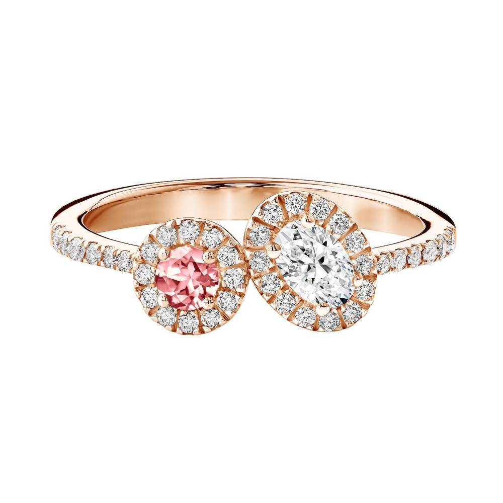 Bague Or rose Tourmaline et diamants AlterEgo Ovale 2