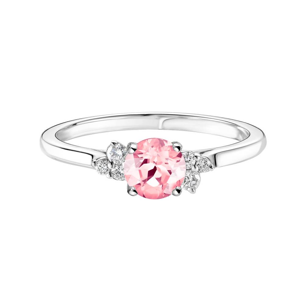 Bague Platine Tourmaline et diamants Baby EverBloom 5 mm 2