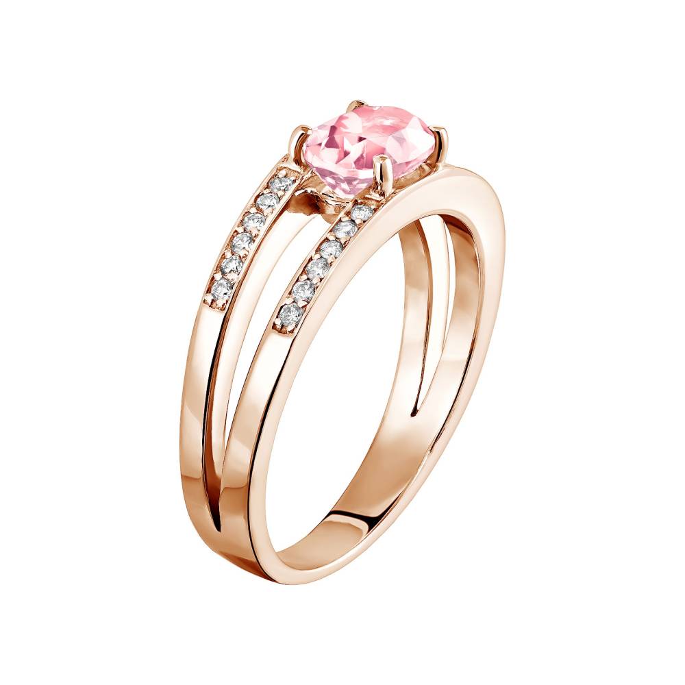 Bague Or rose Tourmaline et diamants Cassandra 3