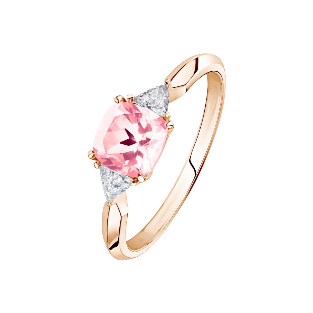 Bague Or rose Tourmaline et diamants Kennedy 2