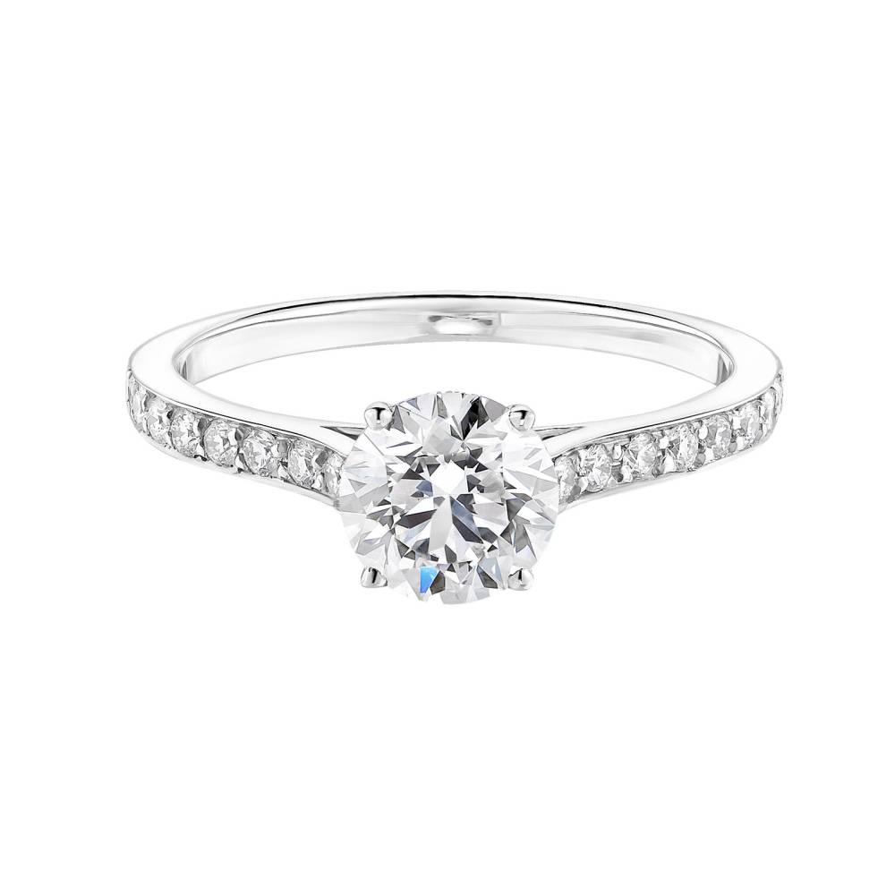 Ring Platinum Diamond Lady Pavée 1 ct 2