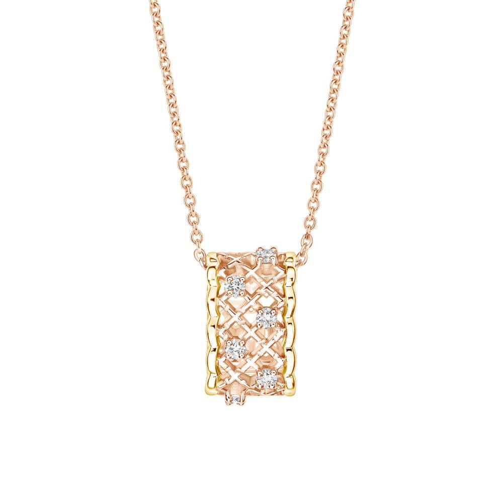 Pendant Rose and yellow gold Diamond RétroMilano 2