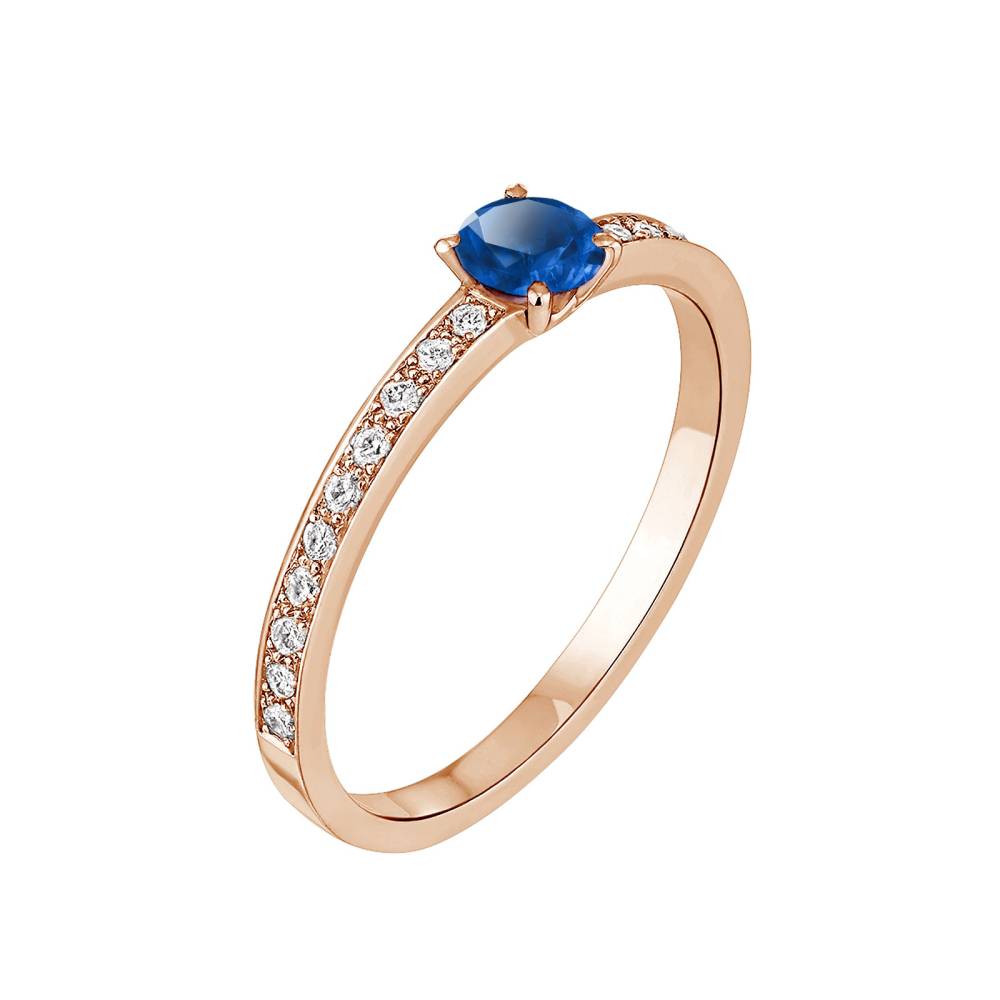 Ring Roségold Saphir und diamanten Milady 2