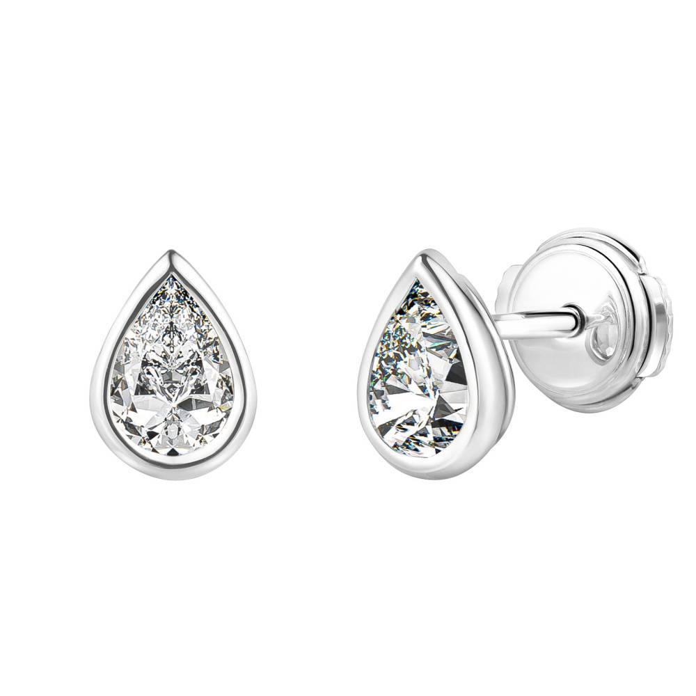 Boucles d'oreilles Or blanc Diamant Gemmyorama 2