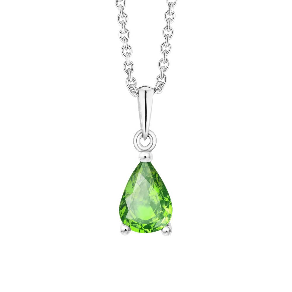 Pendant White gold Tsavorite Goutte 2