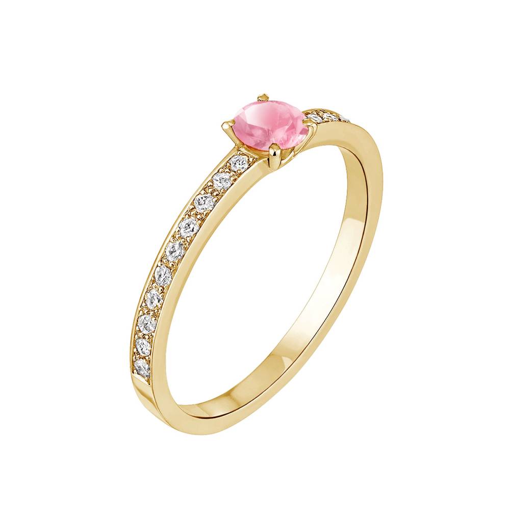 Ring Yellow gold Tourmaline and diamonds Milady 2