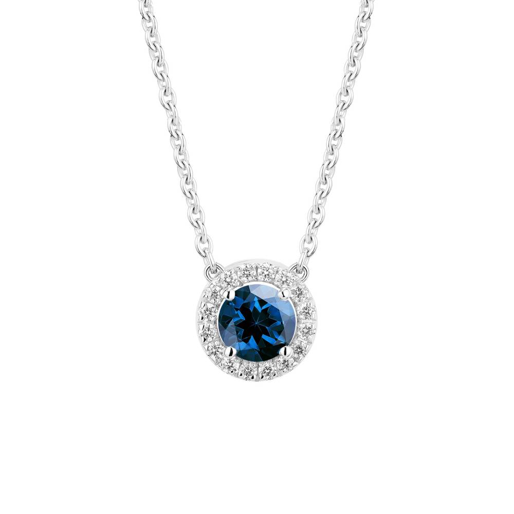 Pendant White gold Sapphire and diamonds Rétromantique S 2