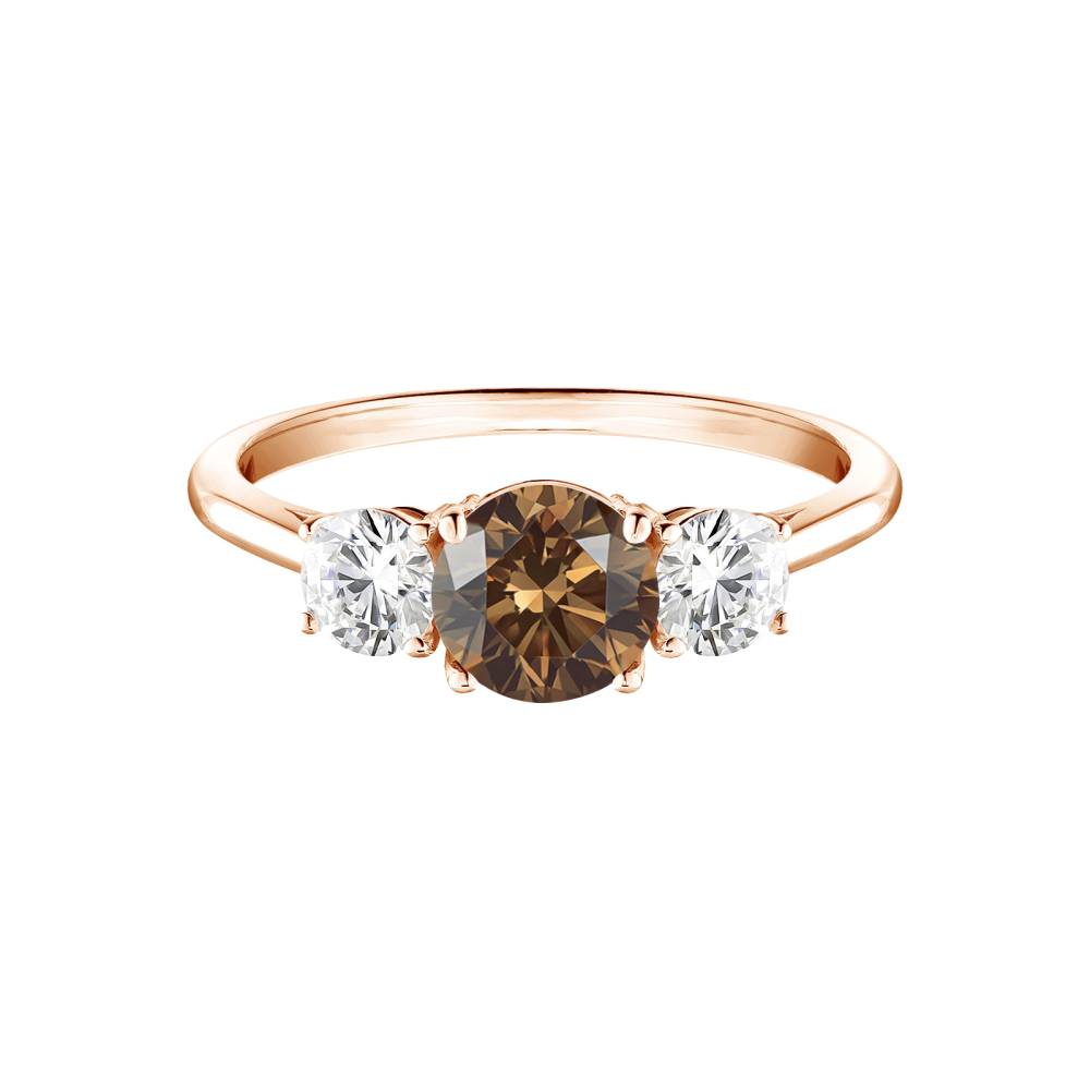 Ring Rose gold Chocolate Diamond Little Lady Duo 2