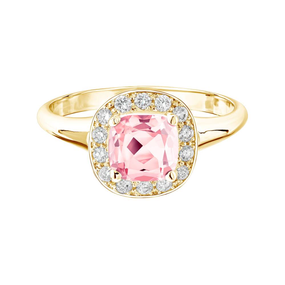 Ring Yellow gold Tourmaline and diamonds Mada 2