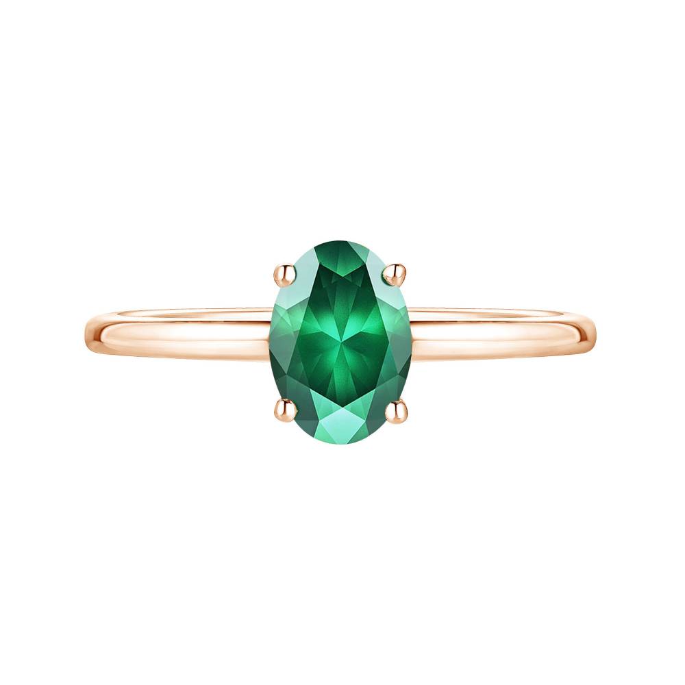 Ring Rose gold Emerald Lady Ovale 2