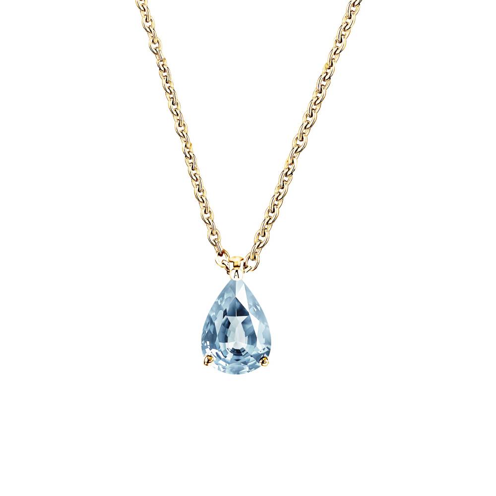 Pendant Yellow gold Aquamarine and diamonds Lady Poire M 2