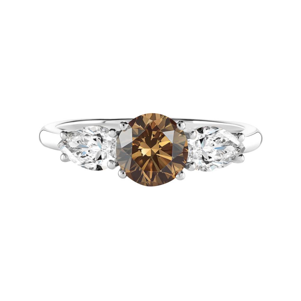 Ring Weißgold Schokoladendiamant und diamanten Lady Duo de Poires 2